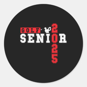 Golf Senior Night Golf Senior 2025 Studenten 9 Runt Klistermärke