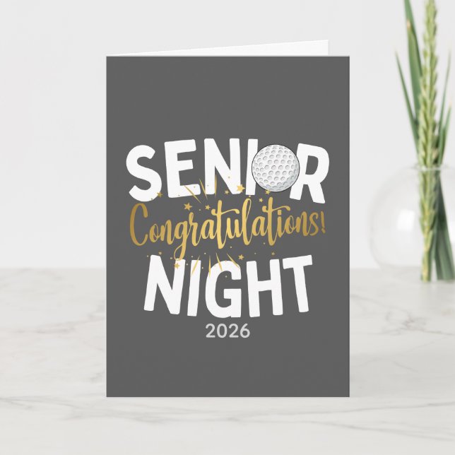 Golf Senior Night Grattiskort Kort (Framsida)