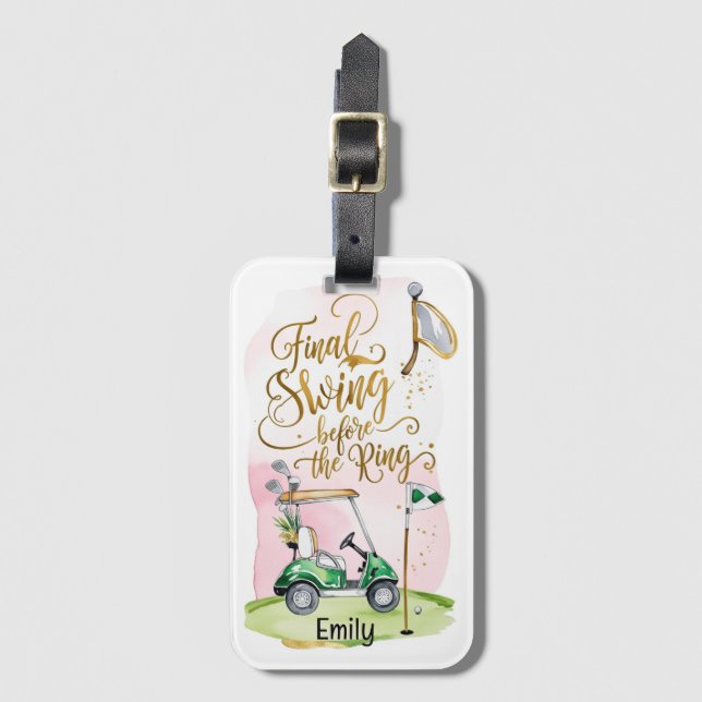Golf Sglillingsfest för golfare  Bagagebricka (Framsida vertikal)