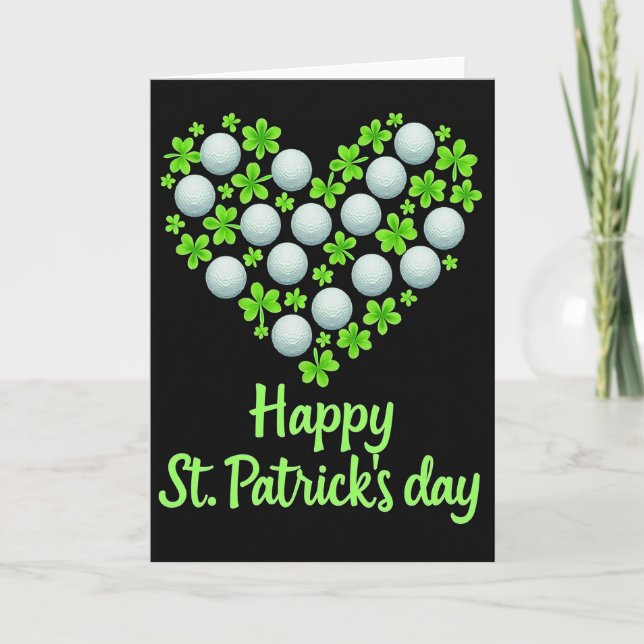 Golf Shamrock St Patricks-kort Kort (Framsida)