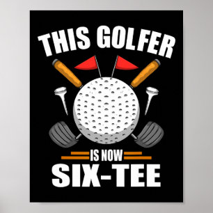 Golf Shirts För manar 60 år gammal Golfer Poster