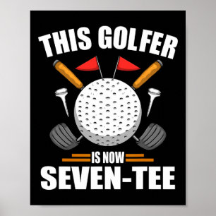 Golf Shirts För manar 70 år gammal Golfer Poster