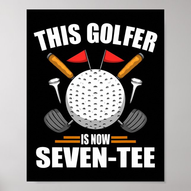 Golf Shirts För manar 70 år gammal Golfer Poster (Framsidan)