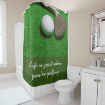 Golf Shower Curtain Life är bra med golf boll