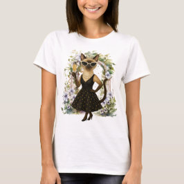 Golf Siamese Cat Golfer Celebrating T Shirt