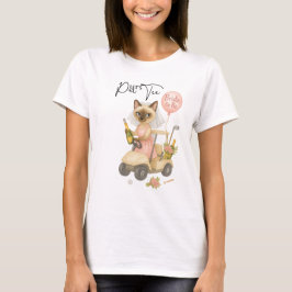 Golf Siamese Cat Golfer Celebrating T Shirt