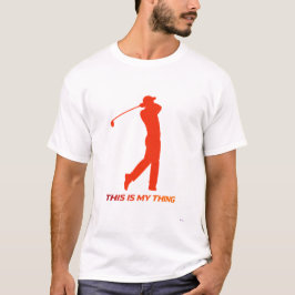 Golf Silhouette Action Lifestyle Design T Shirt