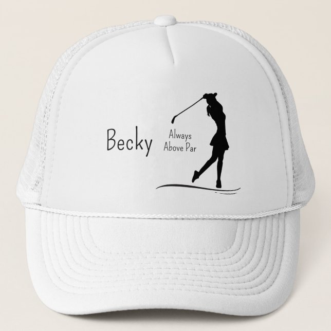 Golf Silhouette, Female, Name, Text Keps (Framsida)