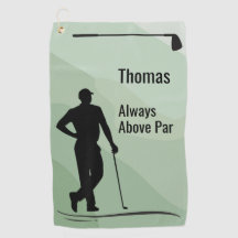 Golf Silhouette, Male, Name On Green