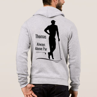 Golf Silhouette, Male, Namn, Text T Shirt