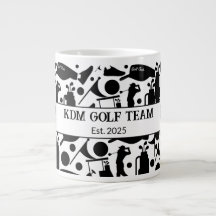 Golf Silhouette Mönster Classic Black & White