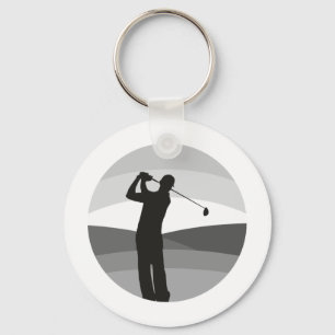 Golf Silhouette Nyckelring
