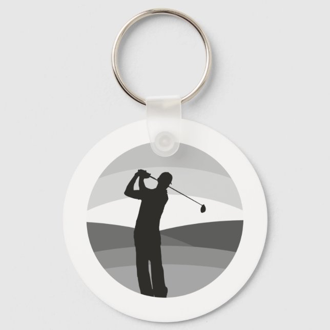 Golf Silhouette Nyckelring (Framsida)