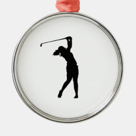 Golf Siluett Metall Ornament Stilren Semestern Dek