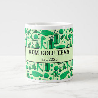 Golf Siluett Mönster Klassisk Varumärkesidentitet  Jumbo Mugg