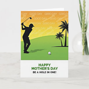Golf Siluett Morsdagskort Kort