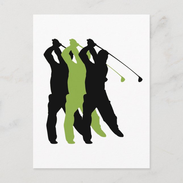 Golf Siluett Vykort (Framsida)
