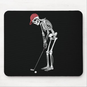 Golf Skelett Halloween Spelare Fångare Män Pojkar Musmatta