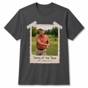 Golf skräddarsydd fototräja, Retro fotogolfare T Shirt