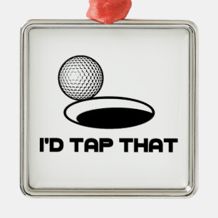 Golf skulle jag klapp det julgransprydnad metall