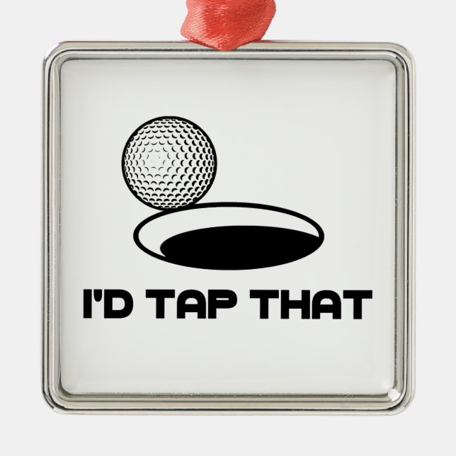 Golf skulle jag klapp det julgransprydnad metall (Framsidan)