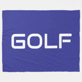 GOLF Sleek Sporty Modern White Text On Deep Blue Fleecefilt