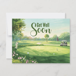Golf Snart återställd Golfare Anteckningskort