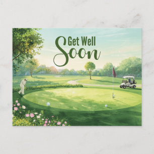 Golf Snart återställd Golfare Vykort