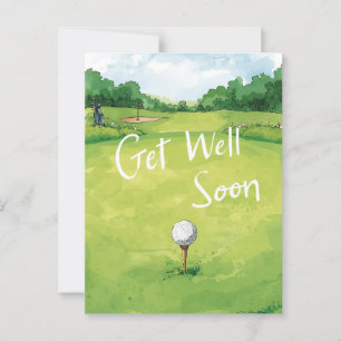Golf Snart Frisk Kort – Akvarell Golfbana