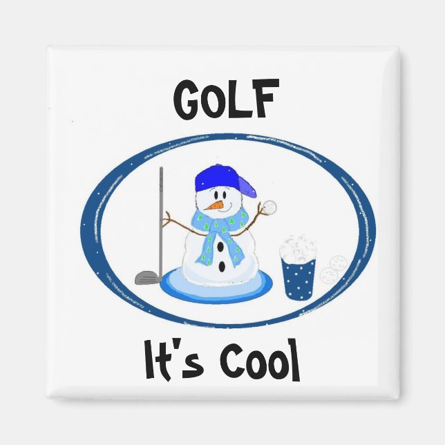 Golf - Snögubbe Magnet (Framsidan)