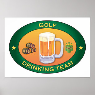 Golf som dricker laget poster