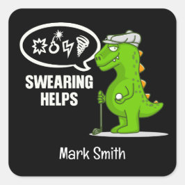 Golf-sötning hjälper till att vara rolig fyrkantigt klistermärke