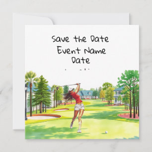 Golf Spar fest för dam golffest Inbjudningar