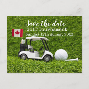 Golf Spara datum Golfturnering Kanada Flagga Meddelande Vykort