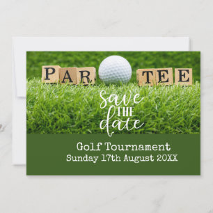 Golf Spara datum med golfboll på green Inbjudningar
