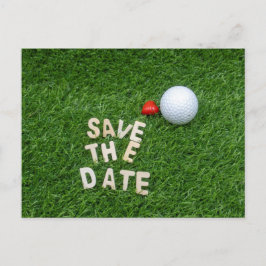 Golf sparar datumet med golf boll med kärlek Card Vykort