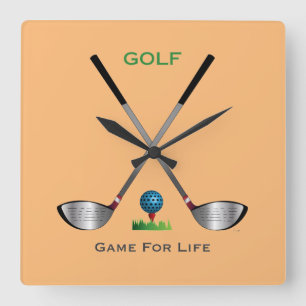 GOLF - spel för livet Fyrkantig Klocka