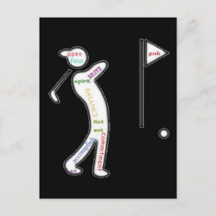 Golf, Sport, Motiv Ord Vykort