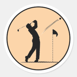 golf-sport runt klistermärke