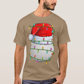 Golf Sports Älskare Julafton Ljus Santa Golf Boll T Shirt