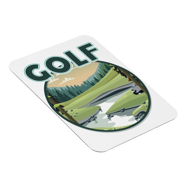 Golf Sports logotyp Magnet (Högersidan)