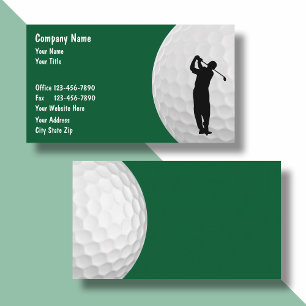 Golf Sports-tema Visitkort