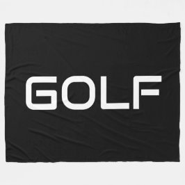 GOLF Sporty Modern White Text On Deep Black Fleecefilt