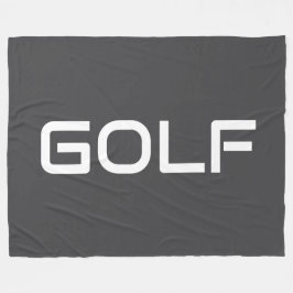 GOLF Sporty Modern White Text On Deep Gray Fleecefilt