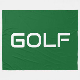 GOLF Sporty Modern White Text On Deep Green Fleecefilt