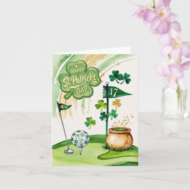Golf St. Patricks dag  Golf tema för Golfare  Kort (Orkide)