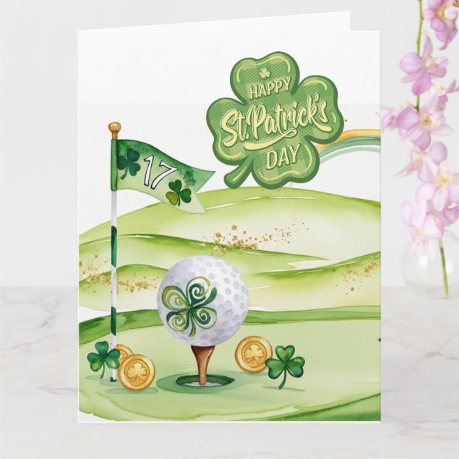 Golf St. Patricks dag  Golf tema för golfare  Kort (Orkide)