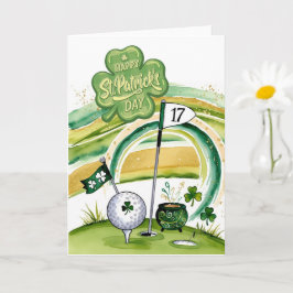 Golf St. Patricks dag  Golf tema för golfare  Kort