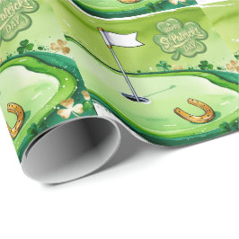 Golf St. Patrick's Day för golfare akvarell Presentpapper