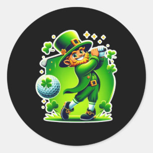 Golf St patricks day Golf Irish Golfing 1 Runt Klistermärke